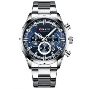 CURREN 8355 Classique de luxe Quartz d'affaires Montres pour hommes avec bande en alliage