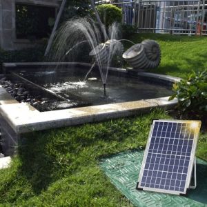 Pompe de fontaine solaire 10 W avec grand panneau solaire 3 buses max. Hauteur de l'eau 100 cm pour la décoration de jardin de petit étang d'aquarium de bain d'oiseau