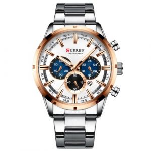 CURREN 8355 Classique de luxe Quartz d'affaires Montres pour hommes avec bande en alliage
