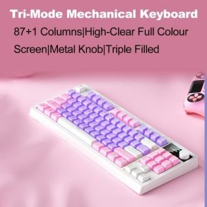 Clavier m&eacute;canique sans fil K87 Clavier RVB Clavier m&eacute;canique &agrave; trois modes Connectivit&eacute; 18 Effets d'&eacute;clairage &eacute;change &agrave; chaud Batterie &agrave; haute capacit&eacute; Prise en charge du logiciel de jeu et de dypage sur PC (commutateur rouge)