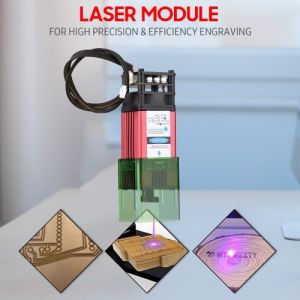 Module Laser 450nm 20W avec housse de protection longueur focale réglable tête de gravure Laser haute vitesse graveur Laser Cutter imprimante 3D CNC routeur Module Laser pour bricolage artisanat bois cuir tissu papier gravure