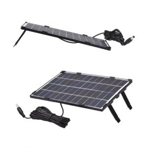 6W 12V Panneau Solaire pour Caméra de Sécurité Extérieure Cellule Solaire avec Sortie DC 10ft DIY Panneau Solaire Imperméable pour Lampadaire Jardin Lampe Maison Ventilateur Pompe