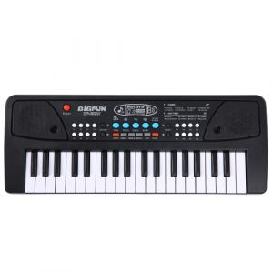 BIGFUN 37 clés USB Organe électronique Kids Piano électrique avec microphone Black Digital Music Clavier électronique