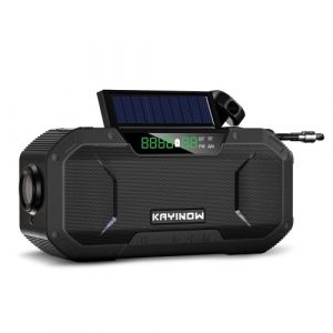 Radio d'urgence à manivelle solaire de 5 000 mAh Chargeur à banc d'alimentation Flash Camping extérieur Radio de survie