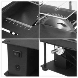 Scie &agrave; Table multifonctionnelle Mini scie de bureau Machine de d&eacute;coupe &eacute;lectrique avec lame de scie &agrave; vitesse r&eacute;glable 35 MM profondeur de coupe pour la coupe acrylique en plastique bois