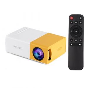 Mini projecteur LED supporte un projecteur vid&eacute;o portable 720P / 1080P avec haut-parleur int&eacute;gr&eacute; et prise en charge de la t&eacute;l&eacute;commande HD / AV / USB / Audio 3.5mm Interface pour les divertissements de cin&eacute;ma &agrave; domicile