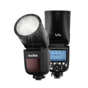 Caméra professionnelle Godox V1N Flash Speedlite Speedlite Speedlite Speedlite Speedlite Speedlite Speedlite Speedlite Speedlite Ronde Sans fil 2.4G Fresnel Zoom pour Nikon D5300 D750 D850 Caméscope D7100 Z7Caméras pour la photographie de studio de portra