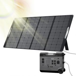 OUKITEL PV400E 400W Chargeur de panneau solaire IPX4 Panneau solaire pliable &eacute;tanche avec sortie CC pour g&eacute;n&eacute;rateur de centrale PV400E Tablettes Batteries Chargeur solaire pliable portable pour camping d'&eacute;t&eacute; Van RV Voyage