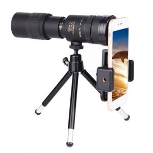 10-300X40mm BAK4 prisme télescope monoculaire longue-vue avec support pour smartphone et trépied pour adultes observation des oiseaux Camping randonnée