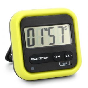 Minuterie de cuisine chronom&egrave;tre num&eacute;rique avec alarme forte Grand &eacute;cran LCD compte &agrave; rebours ou compte &agrave; rebours pour cuisiner douche salle de bain salle de classe pour enfants