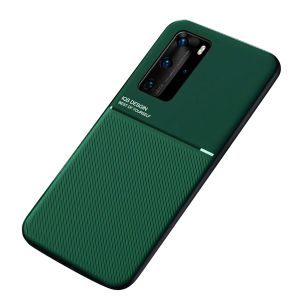 Coque Huawei P couleur mate unie compatible support magnétique, Vert / P20 Pro