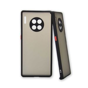 Coque Huawei Mate mate et ajustée avec boutons interchangeables, Noir / Mate 20 Pro