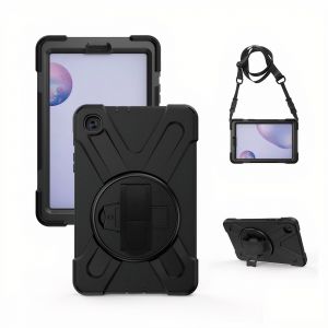 Coque intégrale anti-choc support avec poignée et bandoulière pour Samsung Galaxy Tab S, Noir / Galaxy Tab S6