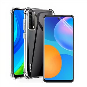 Pack Huawei Mate avec Coque transparente anti-chocs et Protection d'écran en hydrogel, Mate 20 Pro