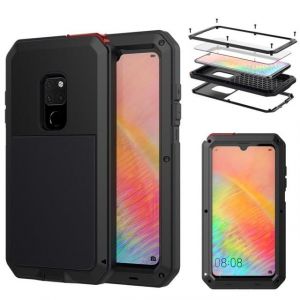 Coque Huawei Mate intégrale protection militaire, Noir / Mate 20 Pro