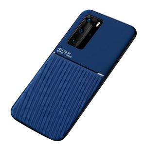 Coque Huawei P couleur mate unie compatible support magnétique, Bleu / P20 Pro