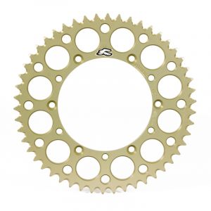 Couronne Renthal aluminium Ultra-Light anti-boue anodisé dur 112U - 520