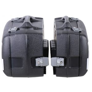 Valise Hepco & Becker Junior Flash argent Enduro (40 L gauche / 30 L droite) - noir