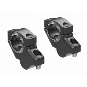 Rehausseur de guidon Hepco & Becker avec d&eacute;port 30 mm de haut et 21 mm en arri&egrave;re - noir