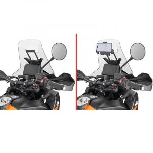 Barre de fixation guidon Givi Chassis pour support GPS
