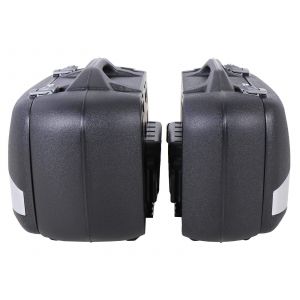 Valise Hepco & Becker Junior Flash argent Enduro (30 L gauche / 40 L droite) - noir