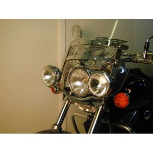 Feux Hepco & Becker Twinlight (route) avec support et c&acirc;ble - chrome