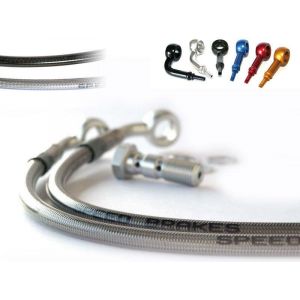 Kit durite de frein Tecnium Aviation SPEEDBRAKES carbone/raccord argent
