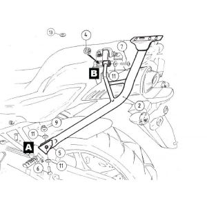 Support top case Hepco & Becker Alurack - noir