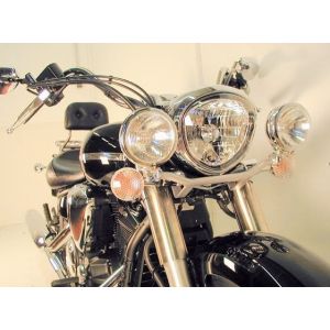 Feux Hepco & Becker Twinlight (route) avec support et c&acirc;ble - chrome