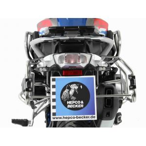 Valise Hepco & Becker Xplorer avec support Cutout - argent/Acier inoxydable