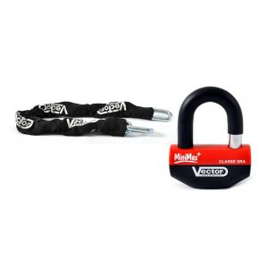 Antivol Vector Kit Bloque-disque MiniMax+ Ø16mm + Chaîne Ø13mm / 1,1m