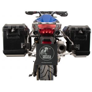 Support valises Hepco & Becker Cutout - noir/Acier inoxydable