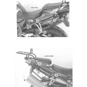 Support top case Hepco & Becker tubulaire - noir