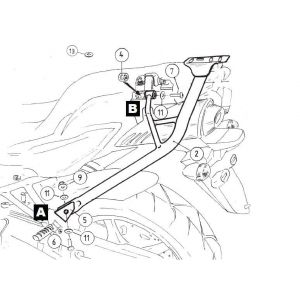 Support top case Hepco & Becker Alurack - argent