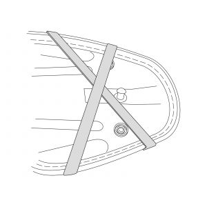 Sacoche de selle Hepco & Becker Royster - seatpad Basic inclus - noir avec fermeture &eacute;clair grise