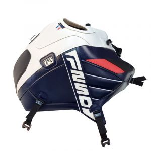 Tapis de réservoir Bagster Blanc/Marine/Déco Noir Mat grainé/Persico/Blanc