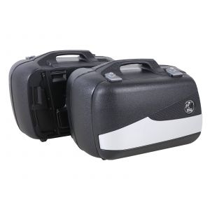 Valise Hepco & Becker Junior Flash argent 40 (la paire) - noir