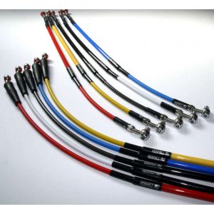 Kit durite de frein Venhill avant bleu/raccord inox