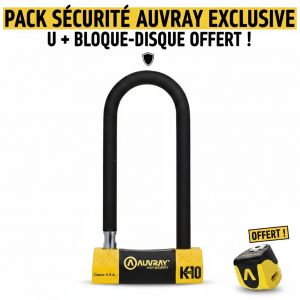 Antivol Auvray Pack ANTIVOL SRA U K10 - 85X250 + BLOCK DISC ALARME B-LOCK-06 Mini Yellow