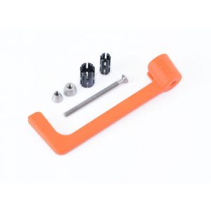 Protection levier R&G Racing moul&eacute; - orange