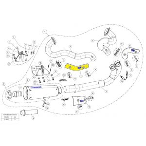 Protection &eacute;chappement Akrapovic Visi&egrave;re Pi&egrave;ce rechange