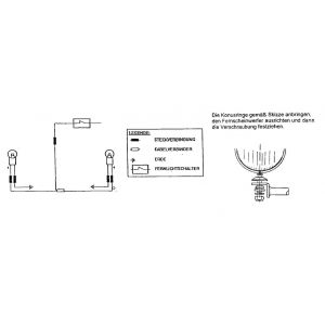 Feux Hepco & Becker Twinlight (route) avec support et c&acirc;ble - chrome
