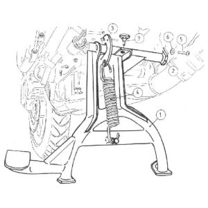 B&eacute;quille centrale Hepco & Becker - noir