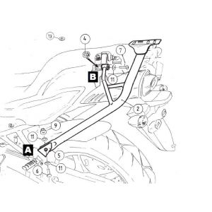 Support top case Hepco & Becker Alurack - noir