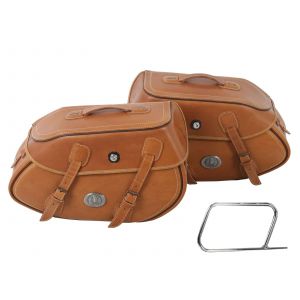Sacoches cavali&egrave;res Hepco & Becker Buffalo pour support tubulaire - brun sable