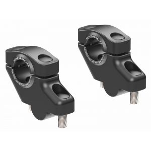 Rehausseur de guidon Hepco & Becker avec d&eacute;port 30 mm de haut et 21 mm en arri&egrave;re - noir