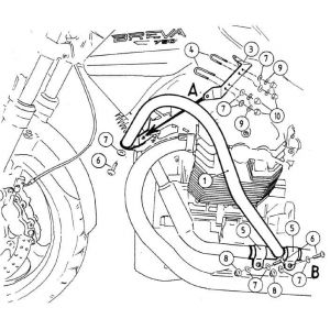 Pare-carter Hepco & Becker Crashbar - noir