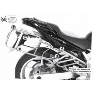 Support valises Hepco & Becker Tubulaire - argent