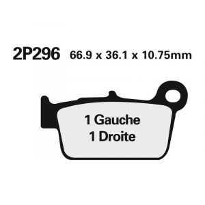 Plaquettes de freins Nissin route /Off-Road métal fritté - 2P-296ST-MX