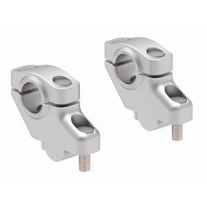 Rehausseur de guidon Hepco & Becker avec d&eacute;port - argent